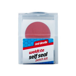 Łatki do dętek rowerowych Weldtite SELF SEAL PATCH KIT samoprzylepne 6x + papier ścierny - widok z przodu
