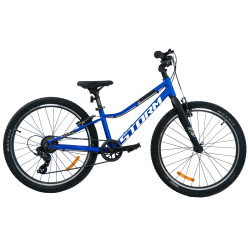 Rower górski Storm Rocky 7s 24" niebieski mat - widok od boku