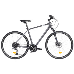 Rower crossowy M_Bike CRS 100-D szary - widok od boku