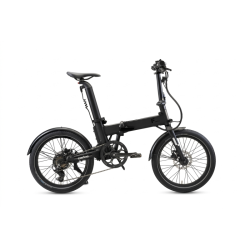 Rower Carlos E-bike składany model F czarny-widok z boku.