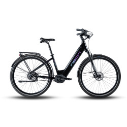 Rower elektryczny Neon GLOW Black-widok z boku.
