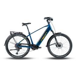 Rower elektryczny Neon SUMMIT CM 2.0 Deep Blue Orange-widok z boku.