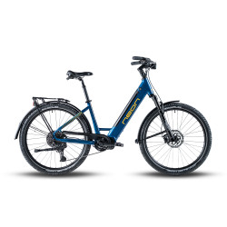 Rower elektryczny Neon SUMMIT CM ST 2.0 Deep Blue Orange-widok z boku.