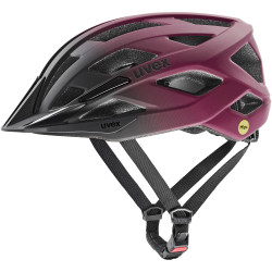 Kask rowerowy Uvex I-VO 2 MIPS Bordowo-Czarny-widok z boku